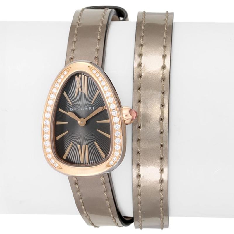 BVLGARI SP27C6SPGDL Watch - Serpenti Ladies Leather Belt Parallel Import 2-Year Warranty