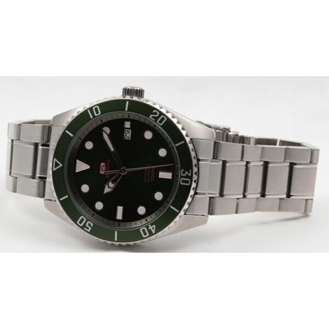 Seiko 5 Sports Automatic Watch SRPB93K1 - Green Bezel Dial - Men's Chronograph
