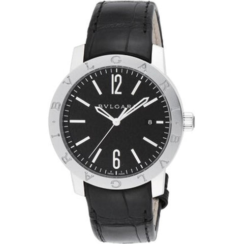 BVLGARI Men's Watch with Leather Strap, Parallel Import, 2-Year Warranty - BB41BSLD