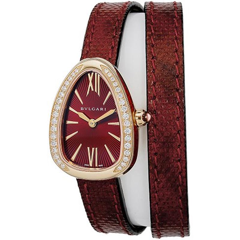 BVLGARI SPP27C9PGDL Watch - Women's Leather Belt Parallel Import with 2-Year Warranty