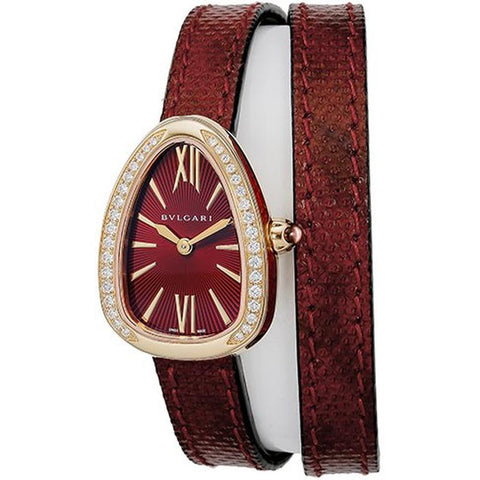 BVLGARI SPP27C9PGDL Watch - Women's Leather Belt Parallel Import with 2-Year Warranty