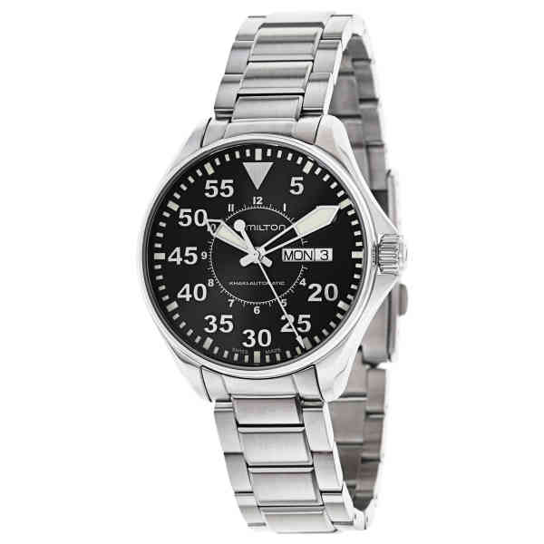 Hamilton H64425135 Watch - Khaki Aviation Khaki Pilot Day Date Auto