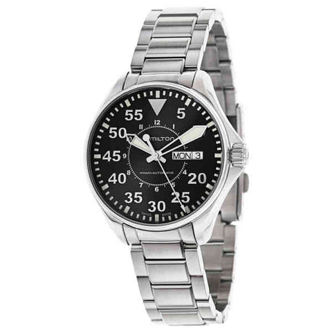 Hamilton H64425135 Watch - Khaki Aviation Khaki Pilot Day Date Auto