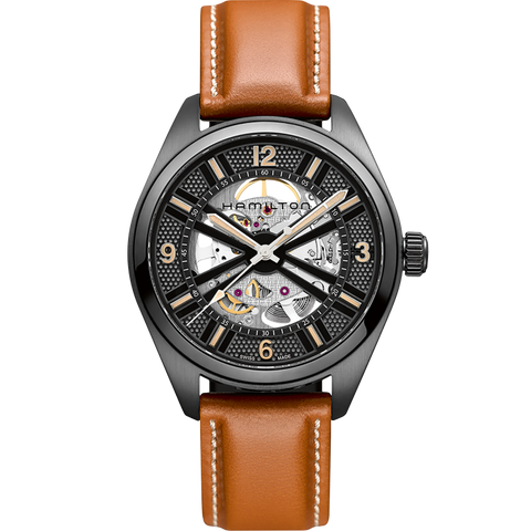 Hamilton H72585535 Watch - Khaki Field Skeleton Auto
