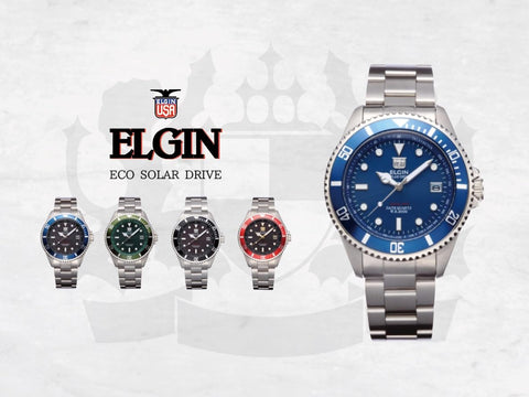 ELGIN Solar Diver FK1426S-B Men's Watch