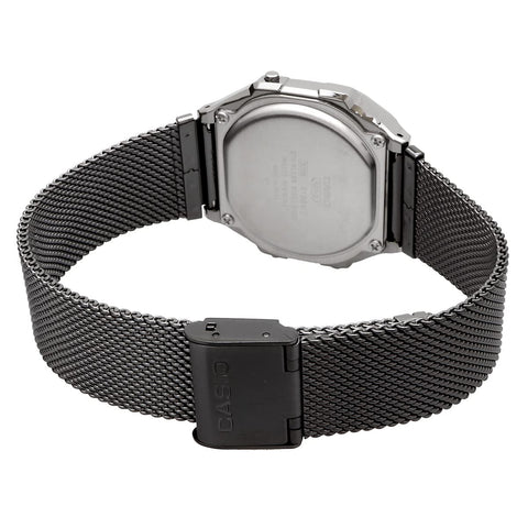 CASIO Standard A168WEMB-1BDF Digital Quartz Octagonal Mesh Metal Band Watch