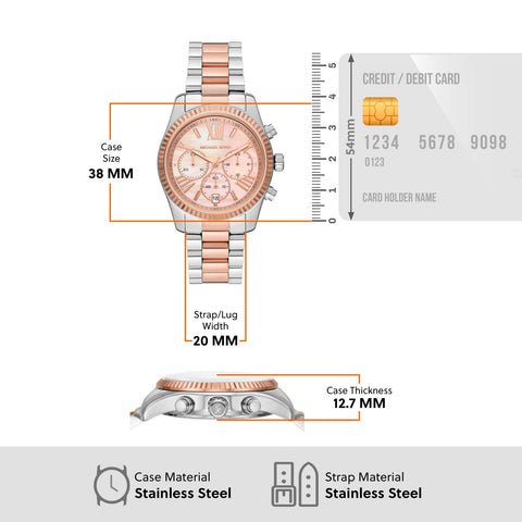 MICHAEL KORS LEXINGTON MK7219 Chronograph Two-Tone Watch