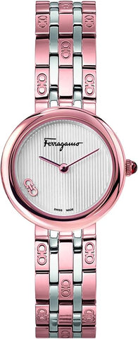 SALVATORE FERRAGAMO SFIK01320 Watch - GANCINI White Leather Wallet with 2 Year Warranty Elegant Design and Premium Quality