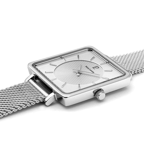 PIERRE LANNIER Recale Collection P007H628 Square Silver Women's Watch