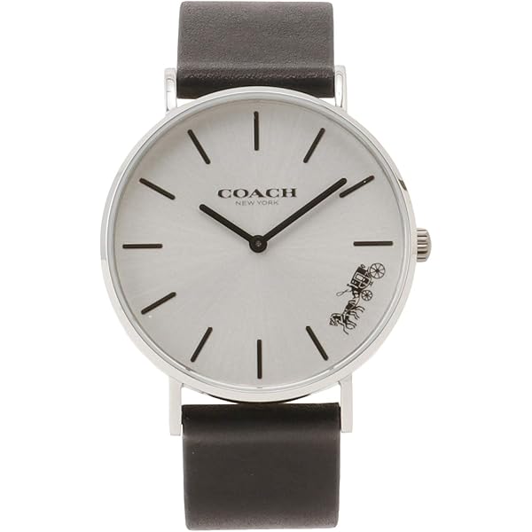 COACH 14503028 Watch - Perry Black Leather Handbag with 2 Year Warranty Stylish Design Versatile for Everyday Use
