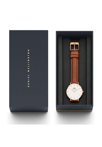 DANIEL WELLINGTON Petite Durham DW00100228 Rose Gold White Watch
