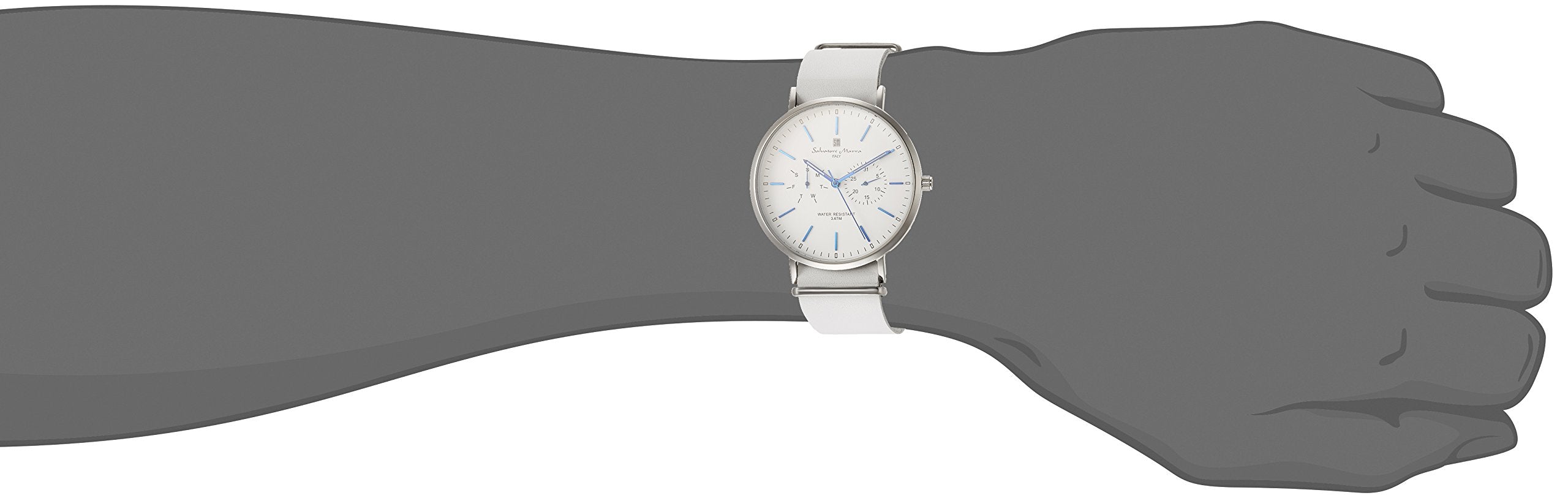 SALVATORE MARRA SM15117-SSWHBL WATCH