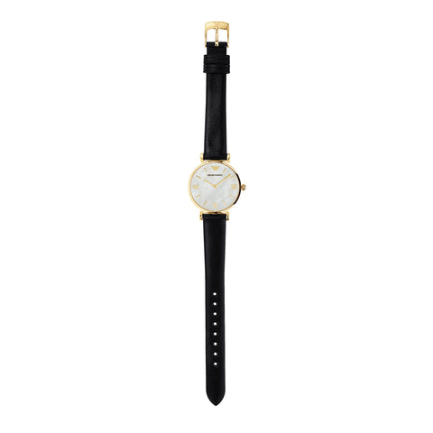 EMPORIO ARMANI AR1910 Women's Classic Gold Leather Band Watch