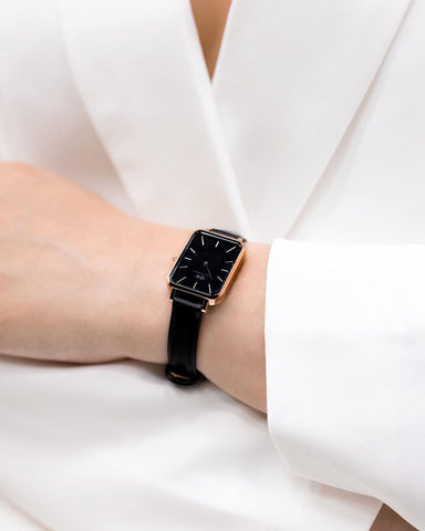 DANIEL WELLINGTON Quadro DW00100450 Rose Gold Square Watch