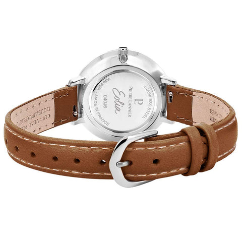 PIERRE LANNIER Eolia P040J604 Stone Index Leather Watch