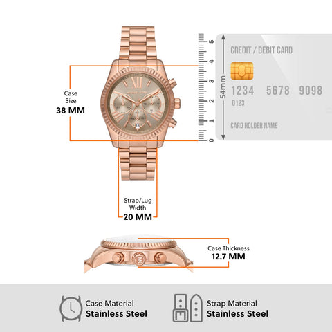 MICHAEL KORS LEXINGTON MK7217 Chronograph Rose Gold Watch