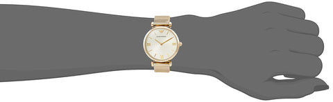 EMPORIO ARMANI AR1957 Gold Dial Quartz Women's Watch