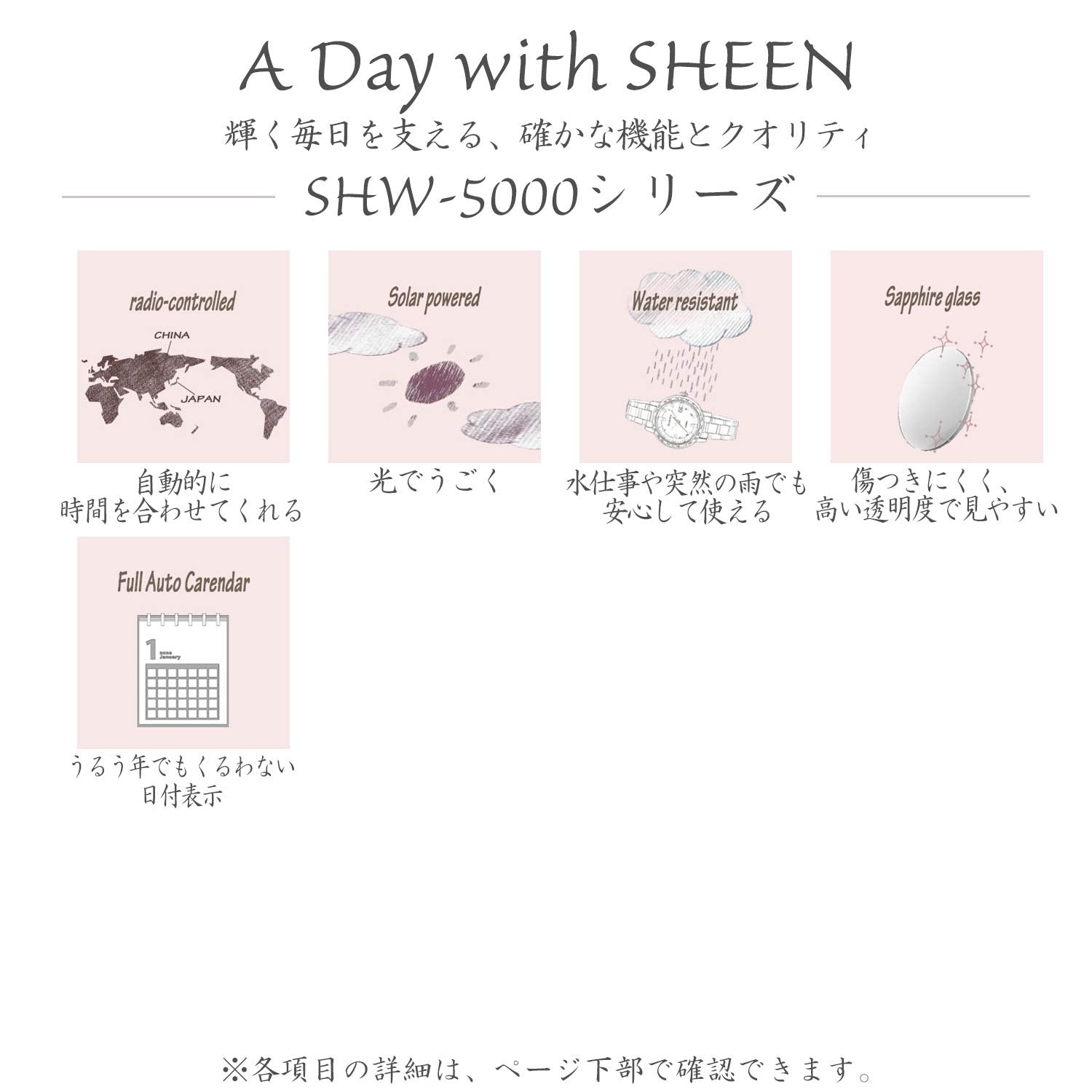 CASIO SHW-5000PGL-7AJF SHEEN WATCH