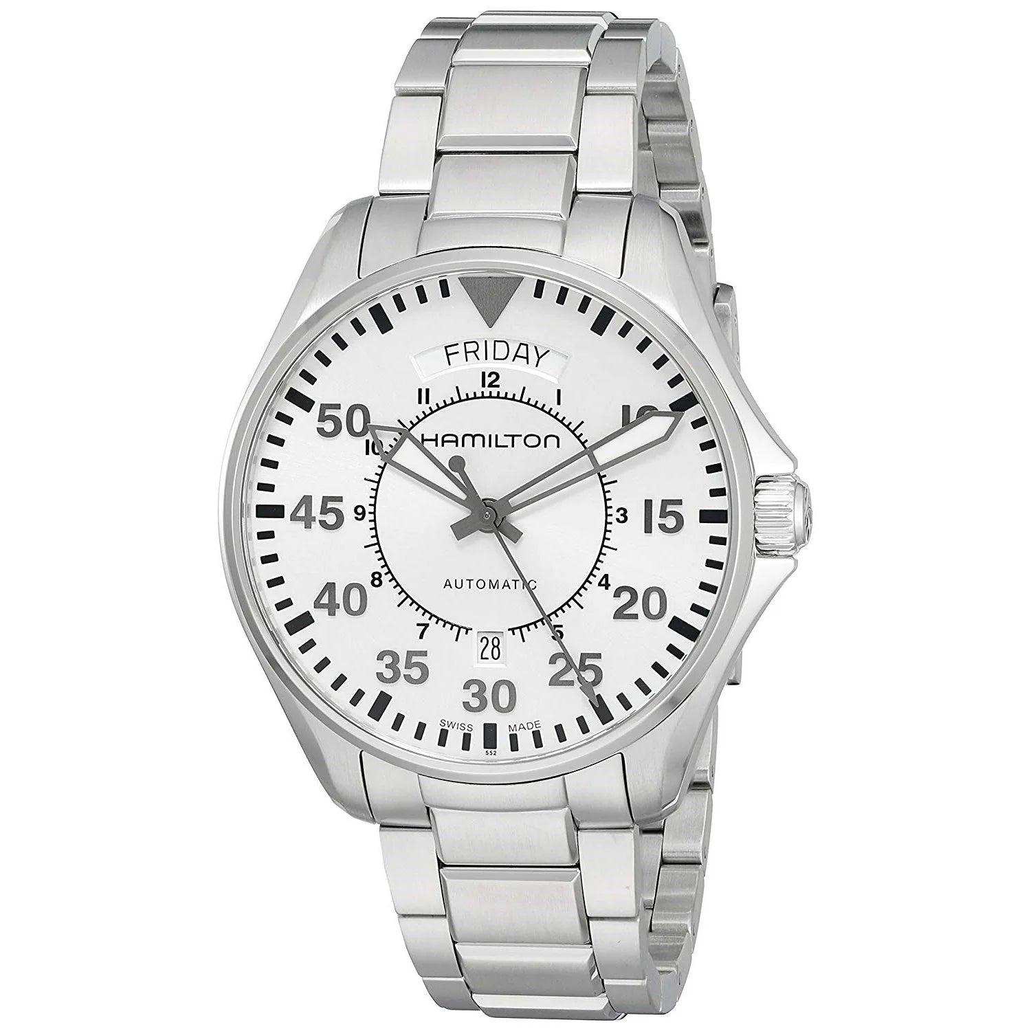 Hamilton H64615155 Watch - Khaki Aviation Pilot Day Date Auto (Image 8)