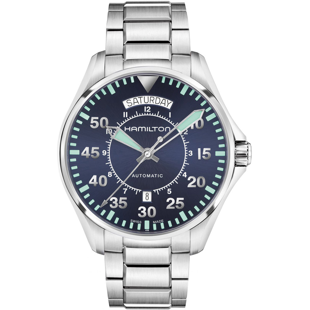 Hamilton H64615145 Watch - Khaki Aviation Pilot Day Date Auto (Image 8)