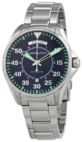 Hamilton H64615145 Watch - Khaki Aviation Pilot Day Date Auto