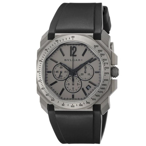 BVLGARI BGO41C14TVDCH Watch - Men's Watch with Rubber Strap, Parallel Import, 2-Year Warranty