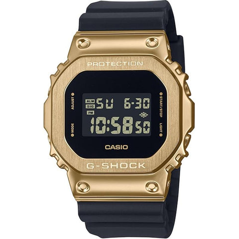 CASIO GM-5600UG-9JF Watch - Men's G-SHOCK Model in Black & Gold Color