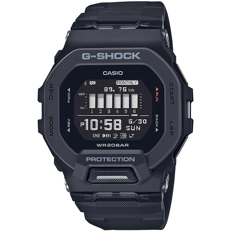 CASIO GBD-200-1JF Watch - Men's G-SHOCK 20-Bar Water Resistant G-SQUAD