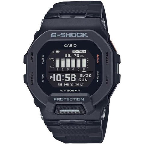 CASIO GBD-200-1JF Watch - Men's G-SHOCK 20-Bar Water Resistant G-SQUAD