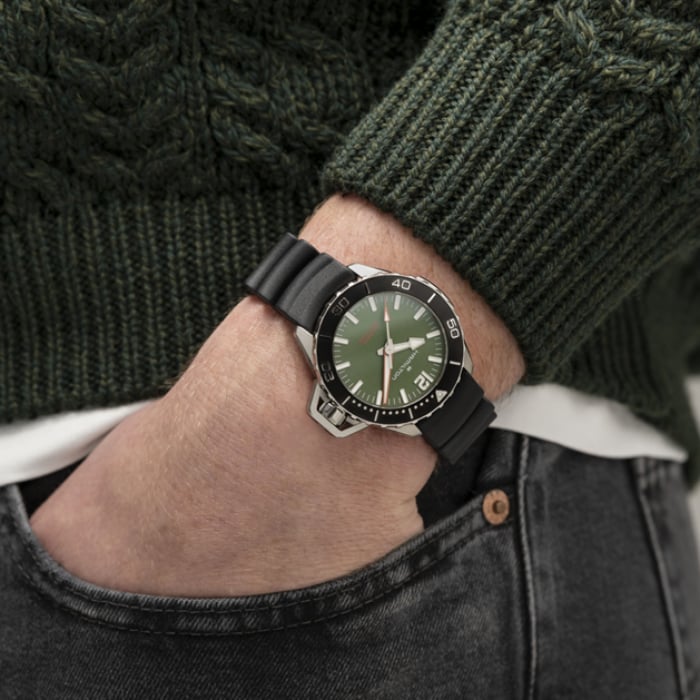 Hamilton H77455360 Watch - Khaki Navy [Exclusive to Official Stores and Online Boutique] Openwater Auto (Image 6)