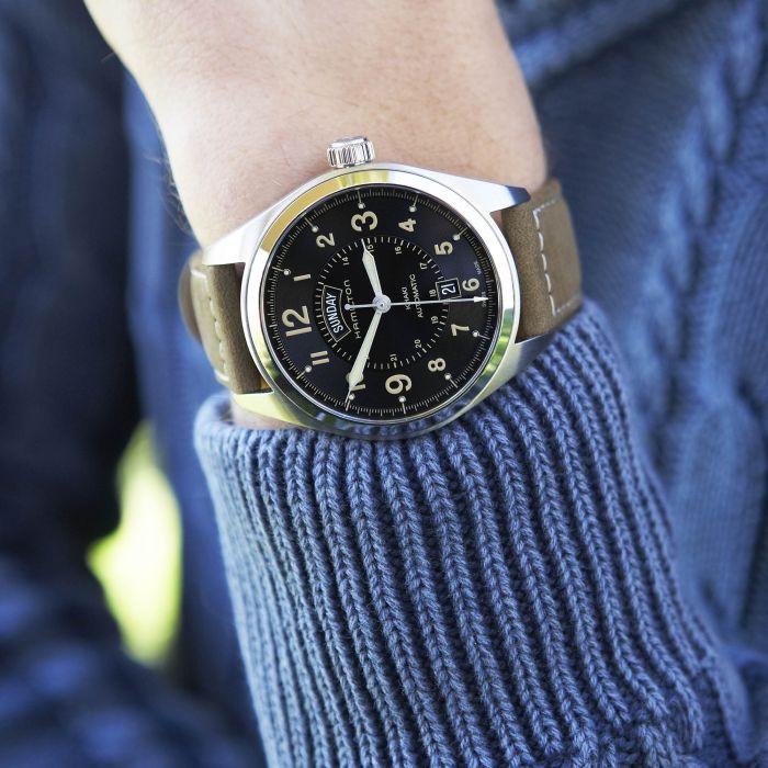 Hamilton H70505833 Watch - Khaki Field Day Date Auto (Image 6)