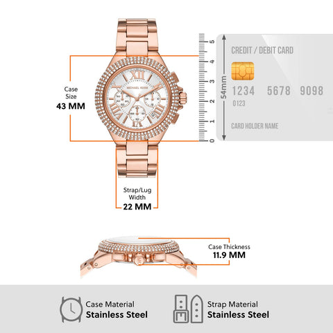 MICHAEL KORS Camille MK6995 Rose Gold Chronograph Women's Watch