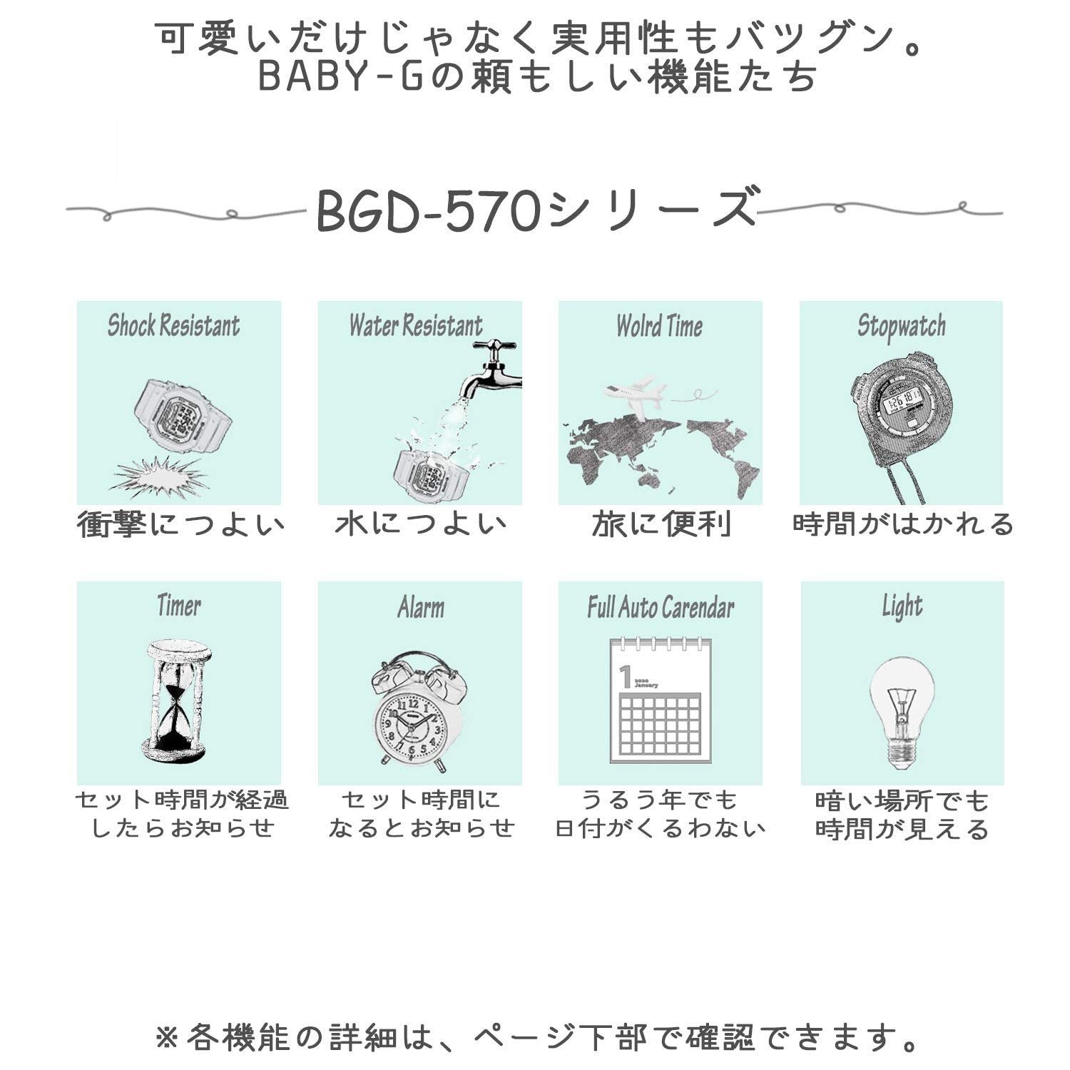 CASIO BGD-570-7BJF Baby-G WATCH