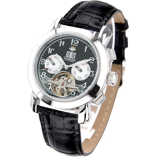 JOHN HARRISON JH-038PB Watch - Double-sided skeleton automatic and manual winding men's wristwatch