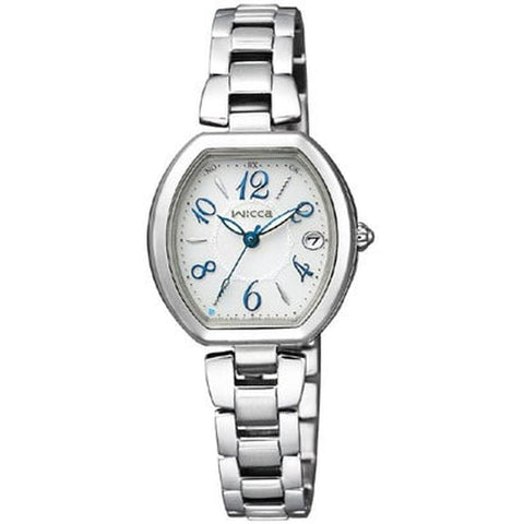 "Citizen Women's Wicca Solar Tech Radio Controlled Watch Happy Diary Blooming Color Tonneau Silver KL0-715-11"