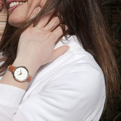 PIERRE LANNIER Eolia P040J604 Stone Index Leather Watch