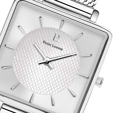 PIERRE LANNIER Recale Collection P007H628 Square Silver Women's Watch