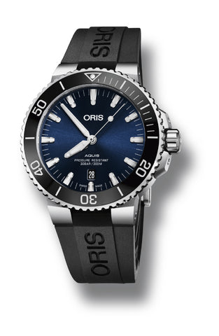 ORIS 7337730413542464EB Aquis Diver's Watch Automatic Movement 300m Water Resistance Ceramic Bezel Swiss Made