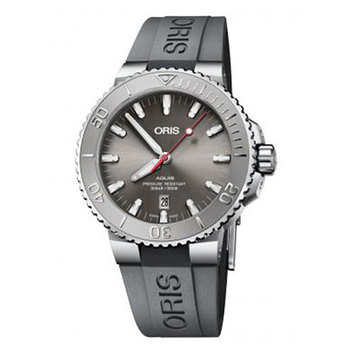 ORIS 7337730415382463EB Watch - Aquis Automatic Dive Watch 300m Water Resistance Rubber Strap Swiss Movement
