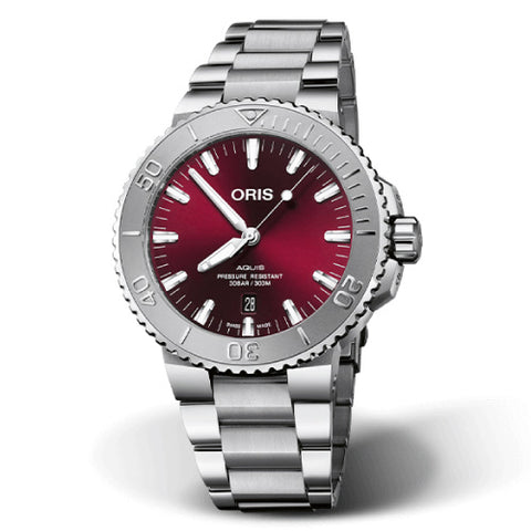 ORIS 7337766415882205PEB Aquis Metal RD Swiss Automatic Water Resistant 300m Elegant Dive Watch