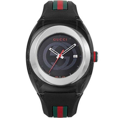 GUCCI YA137101 Watch - Men's Rubber Belt Parallel Import with 2-Year Warranty