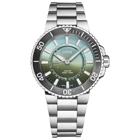 ORIS 74377344197-Set Watch - Aquasdatwat LTD SS Bracelet - Stylish Stainless Steel Design for Everyday Wear