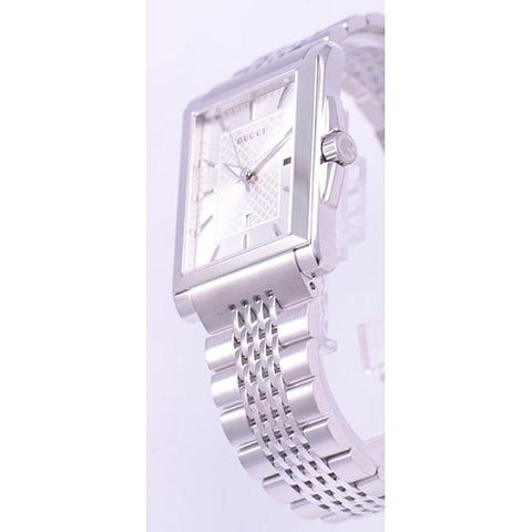 GUCCI Rectangle 2-Year Warranty Silver YA138403 [Parallel Import]