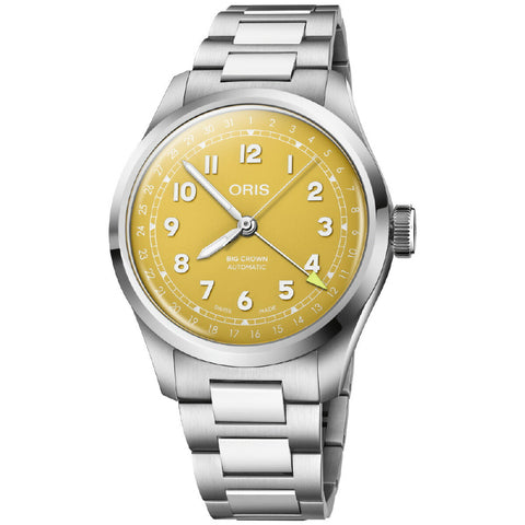 ORIS 7547798406982006 Big Crown Automatic Stainless Steel Yellow Dial Water Resistant 40mm