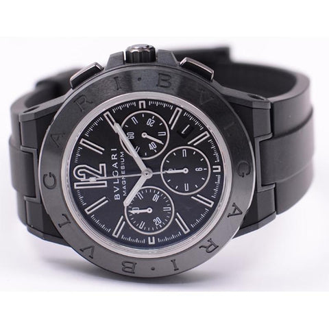 BVLGARI DG42BSMCVDCH Watch - Men's Diagono Magnesium Black Parallel Import with 2-Year Warranty (Image 3)