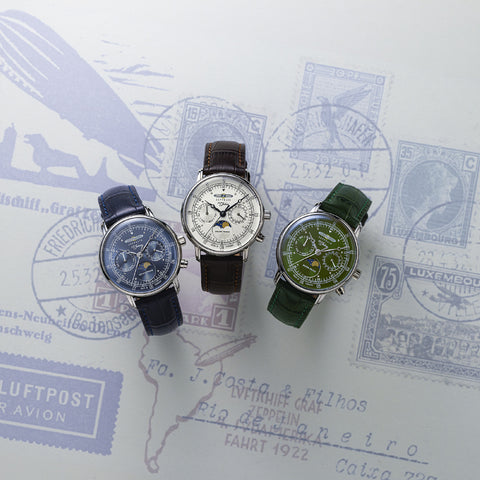 76354 100 Years Anniversary Series 36mm Moon Phase Green 2-Year Warranty Authentic Timepiece