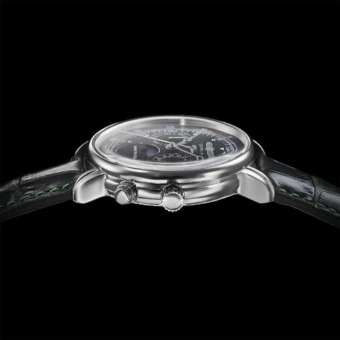 76354 100 Years Anniversary Series 36mm Moon Phase Green 2-Year Warranty Authentic Timepiece