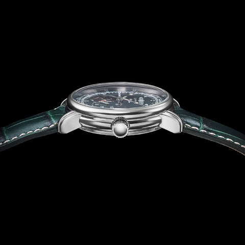 76626SET 100th Anniversary Series Open Heart 2-Year Warranty Green Automatic Movement Elegant Design