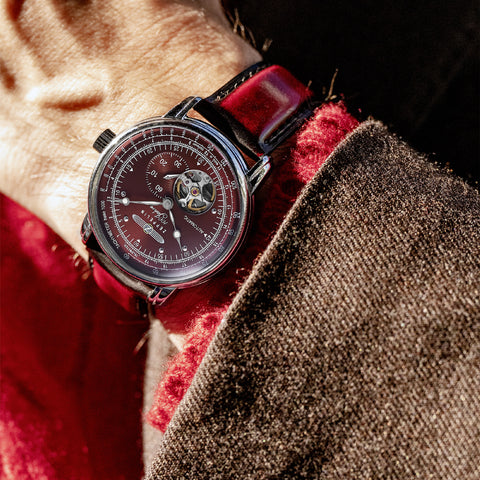 IPPO JAPAN WATCH 76627SET Watch - 100 Years Open Heart Series Red 2-Year Warranty Automatic Movement Elegant Design (Image 2)