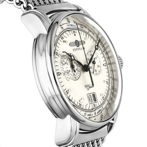 ZEPPELIN 7690-M1 Watch - 100th Anniversary Series Silver Automatic Watch Water Resistant 2-Year Warranty Authentic Design (Im